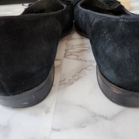 Anne Klein Dixie Tassle Black Suede Flats - Picture 8 of 9